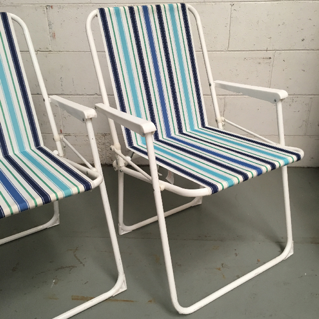 CHAIR, Beach - Blue & White Stripe